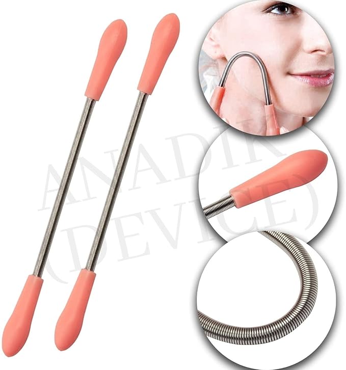 Facial Hair Spring Remover Stick Removal Threading Beauty Tool Epilator 2 pcs